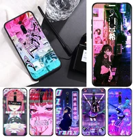 sad anime aesthetic senpai for xiaomi redmi 9t 9i 9at 9a 9c 9 8a 8 7a 7 6a 6 5a 5 4x pro prime plus black soft phone case