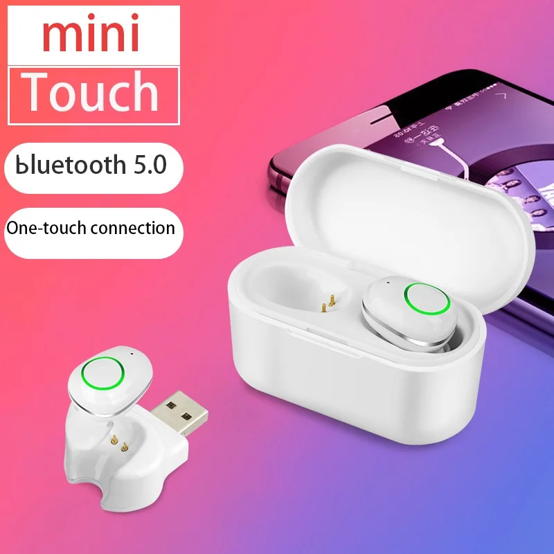 Мини bluetooth 5 0 наушники TWS беспроводные двойные одиночные HiFi Graphene Smart Touch