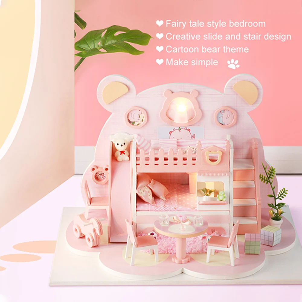 Собранная Модель сделай сам розового чердака игрушка ручной работы