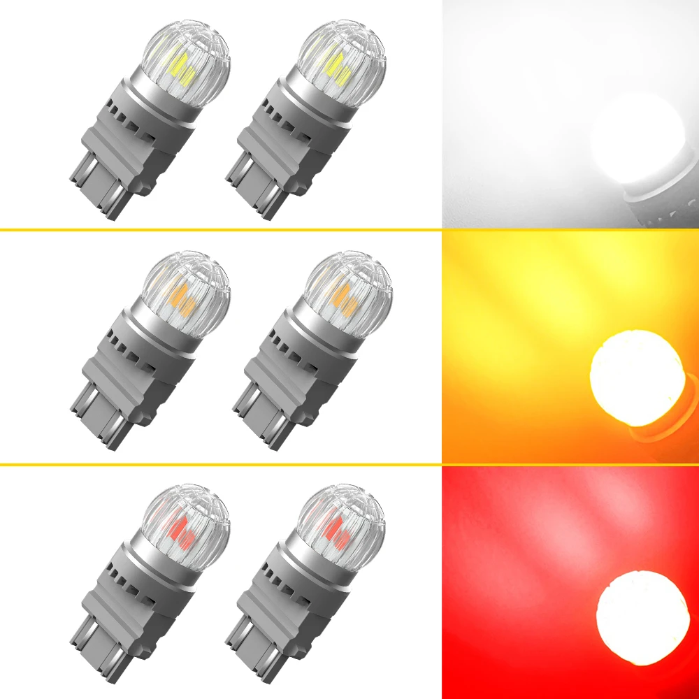 

2x Canbus P21W LED 1156 T20 W21/5W 7443 P21/5W W21W Car Bulb For Ford Focus mk1 2001 Red White BAY15D PY21W Auto DRL Brake Light