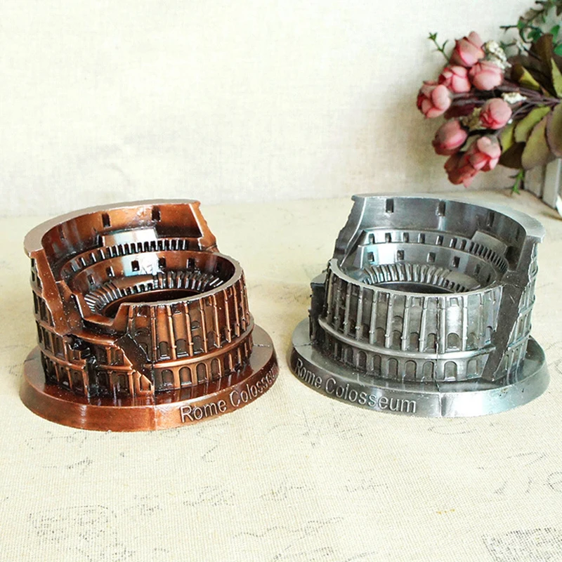 

Retro Alloy Colosseum Model Metal Craft Gift Travel Memorial Living Room Decoration Desktop Decor For Home