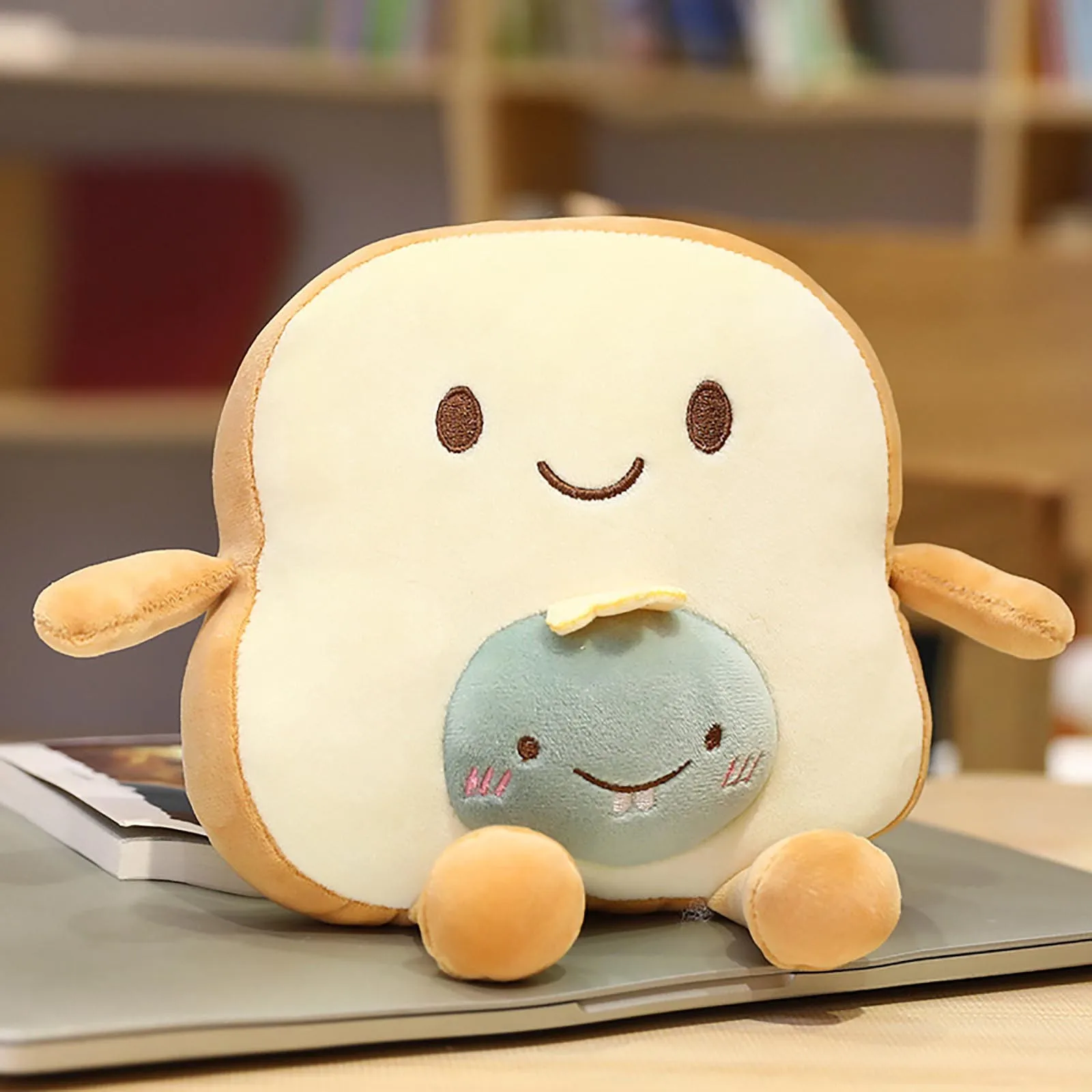 

9 pcs Kawaii Bread Plush Toy Creative Sliced Bread Plush Pillow Soft Filled Baby Bread Pillow Cute Soft Cute Funny Doll Gifts