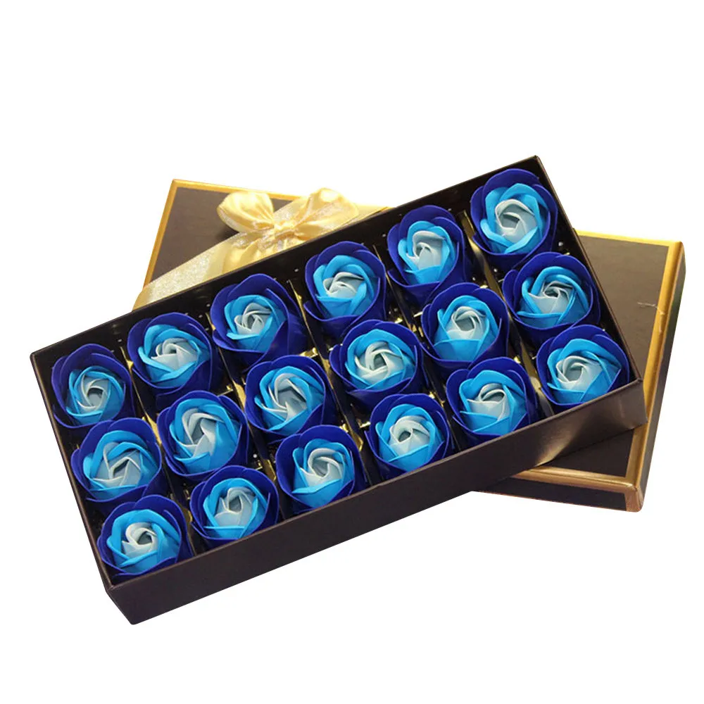 18 шт. ароматизированное мыло для ванны с лепестками розы тела романтичным