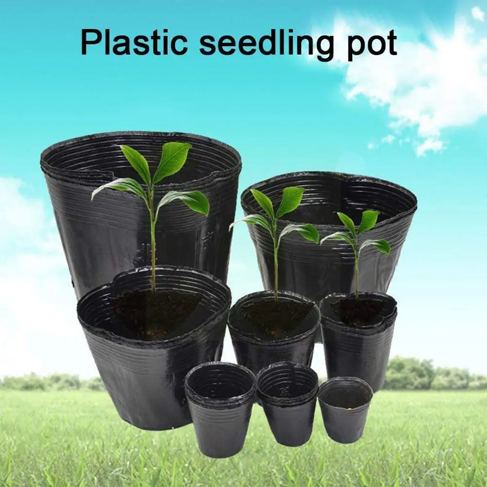 

Nutrition Cup Wholesale Nursery Pots Thick Black Plastic Seedling Coated Garden Propagation Not Planters Box Container Pot W4t4