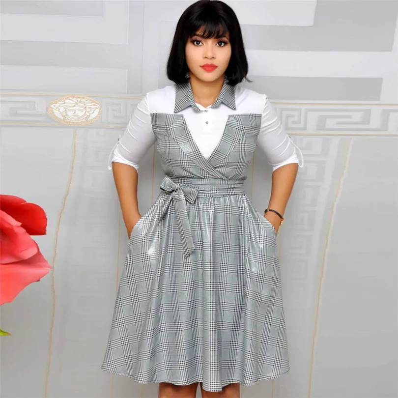 Плюс размер Новое Классическое Африканское женское платье Дашики мода стрейч с