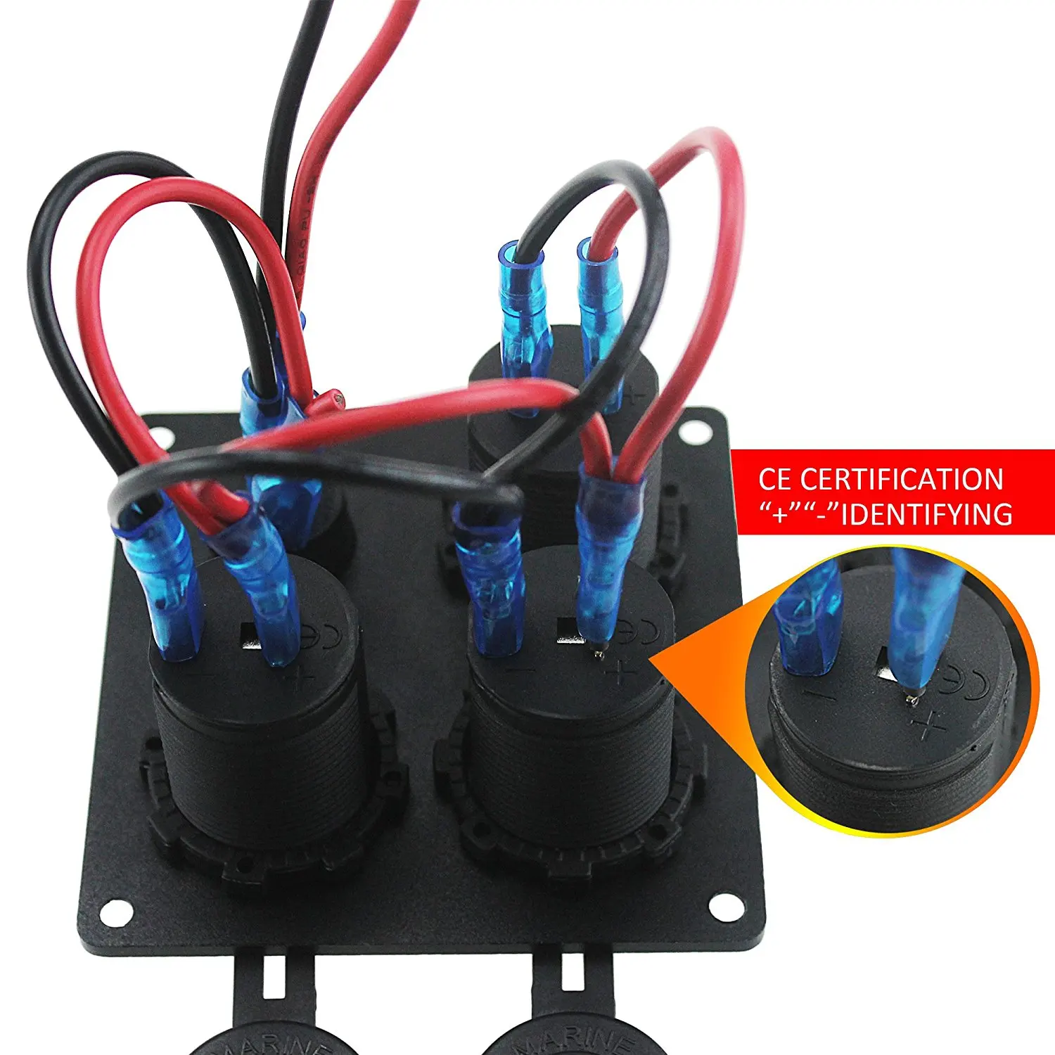 DIY 12-24 в вольтметр прикуриватель двойной USB зарядное устройство с переключателем 4