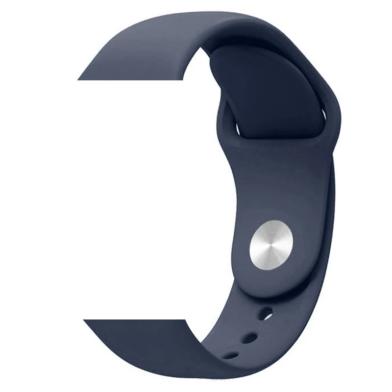 Deep blue Ремешок для Apple Watch 5 4 3 2 1 силиконовый спортивный браслет для часов Apple Watch 44 мм 40 мм 42 мм 38 мм Ror IWatch band - Цвет ремешка: Deep blue