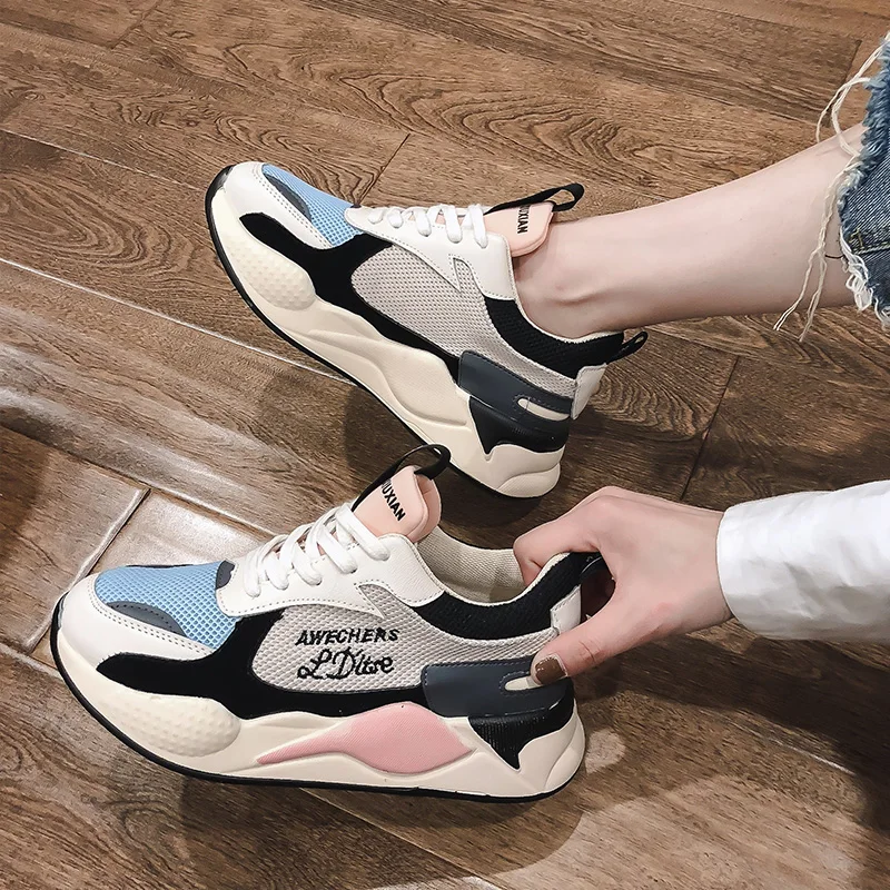 Женские кроссовки 2019 сетчатые дышащие с подбором цветов для бега и ходьбы | Спорт