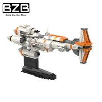 bzb moc 57178 republic space war weapon cruiser hammer head frigate building block model home decoration kids diy toys best gift