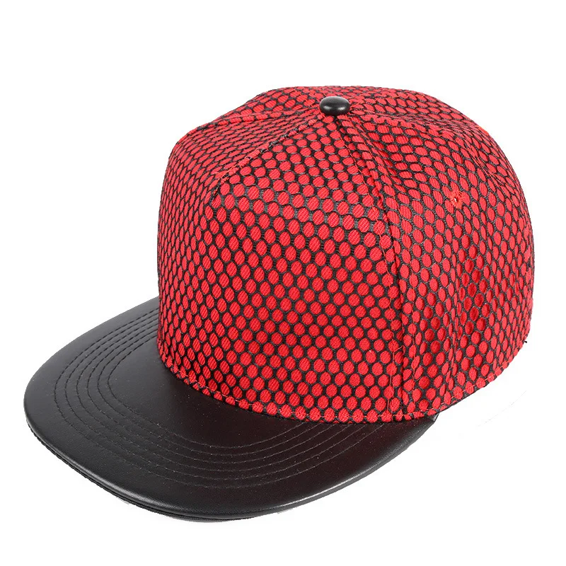 

South Korea's New Light Plate Mesh Hat Hip Hop Hat Street Fashion Men and Women Flat Brimmed Hat Hip-hop Hat