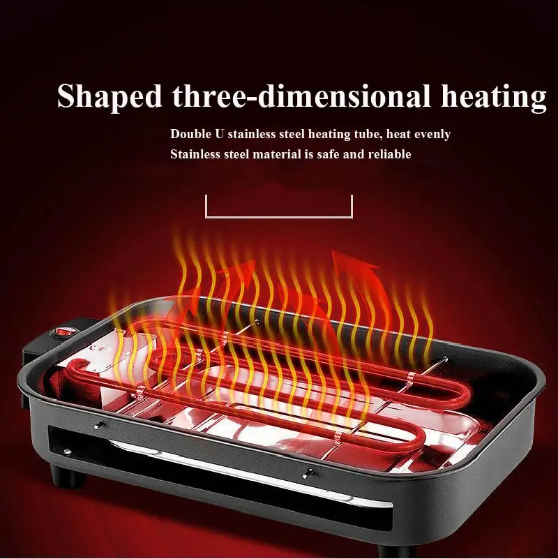 Купить Многофункциональный Электрический гриль из нержавеющей стали, 1300 Вт, 220 В