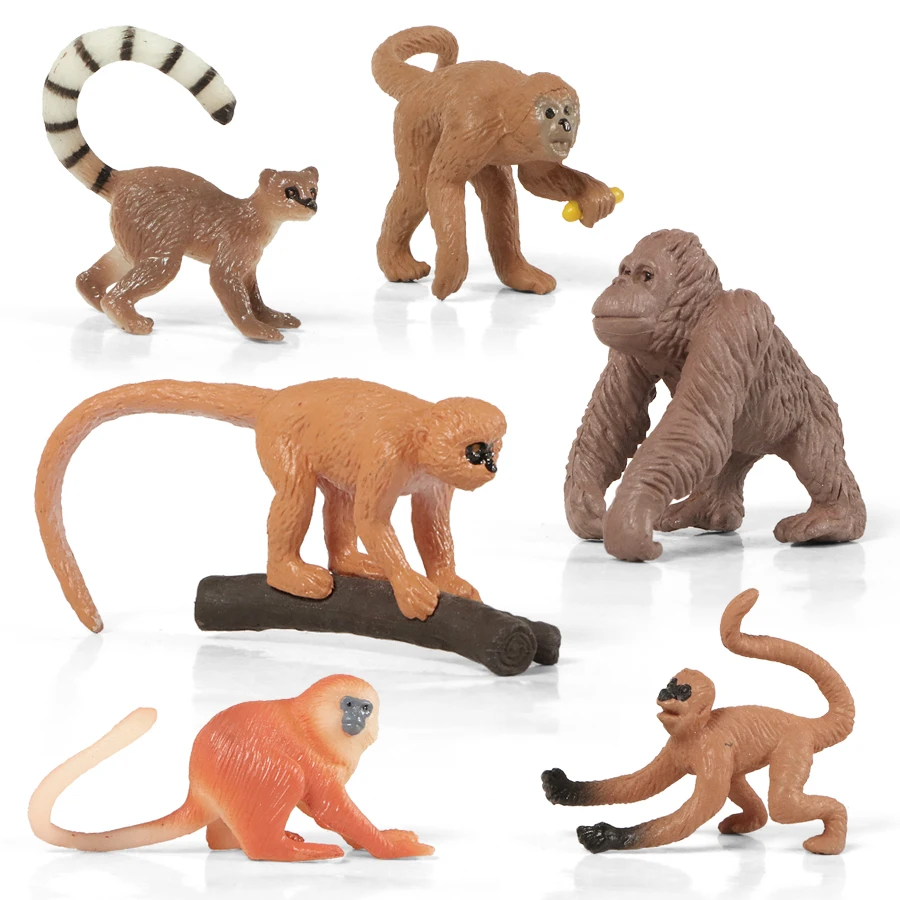 Экшн-фигурки модели птиц обезьяны ПВХ фигурка декоративные аксессуары для сада