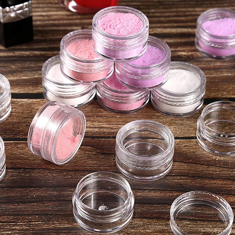

20Pcs 5g Clear Cosmetic Refillable Bottles Empty Jars Container Small Round Makeup Powder Bottle Cosmetic Storage Bottles Box