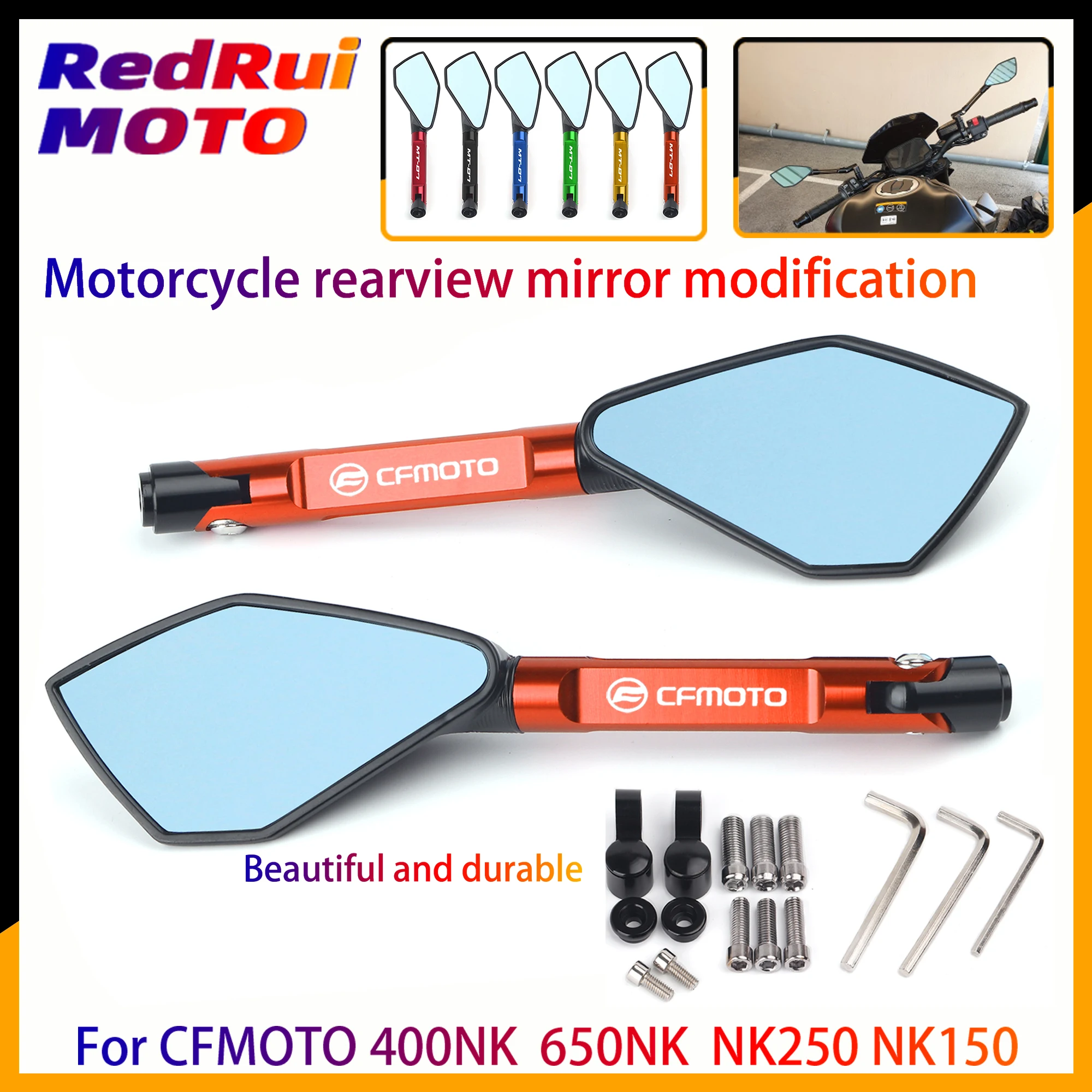Universal Motorcycle mirror CNC side Rearview for For CFMOTO 400NK 400 NK 650NK 650 NK NK250 NK150