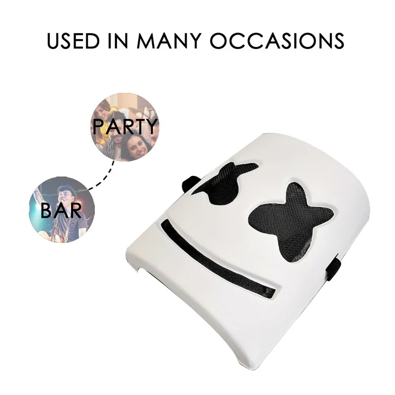 Пластиковые маски для косплея DJ Marshmallow 1 шт. головные уборы Хэллоуина вечерние