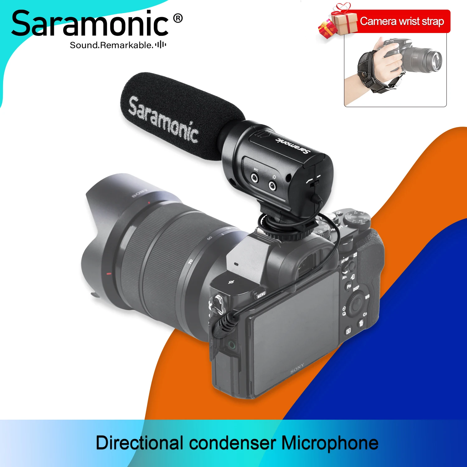 Saramonic SR M3 мини направленный конденсаторный микрофон со встроенным