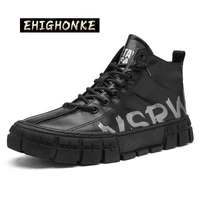 sports shoes new comfortable casual shoes lace up classic retro mid high top men s boots s fashion high top outdoor autumn pu