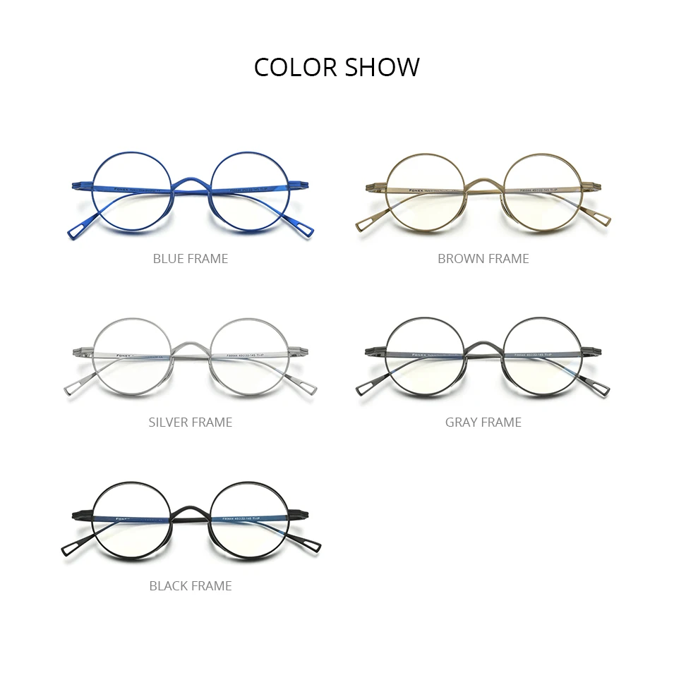 

Pure Titanium Round Glasses Eyewear Unisex Vintage Optical Frame Clear Lens Prescription Retro Myopia Eyeglasses Women Men