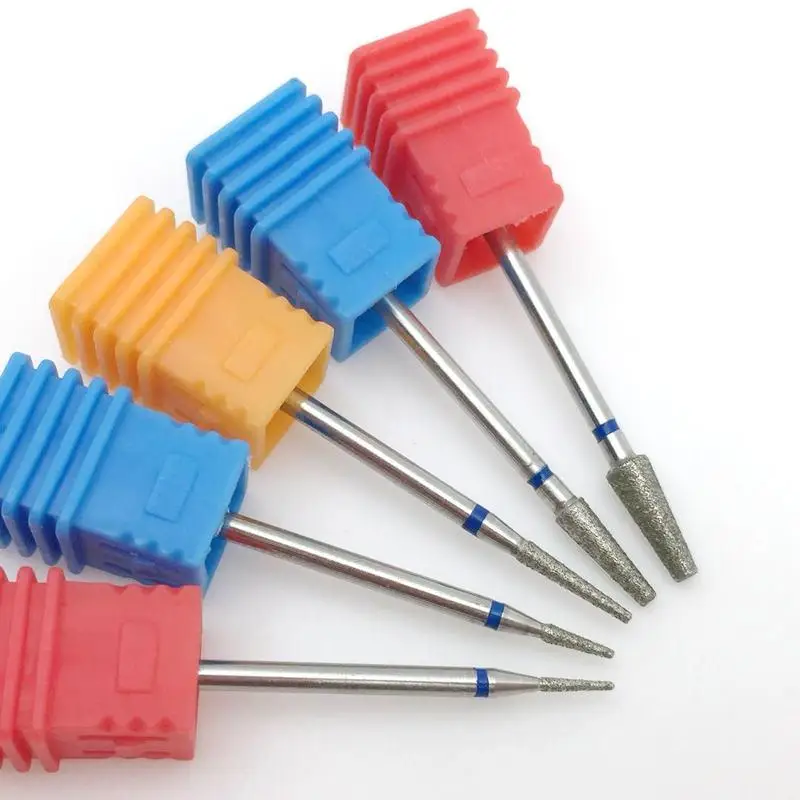 Конусное алмазное сверло для маникюра и педикюра 5 типов 3/32 дюйма|Принадлежности
