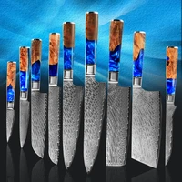 kitchen knives japanese chef knife resin handle damascus steel santoku cleaver slicing utility knives cooking tools for kitchen