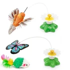 Забавная для кошек собак игрушки электрические вращающиеся красочными бабочками и бантиками; Птица Животное сиденье царапины игрушка для котенка кошки собаки интеллекта для тренировок