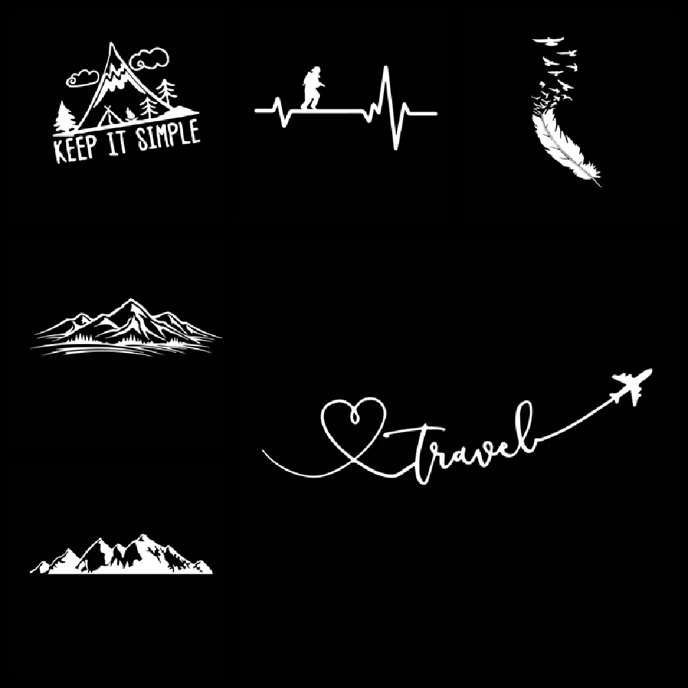 Наклейки для автомобиля с перьями водонепроницаемые самоклеящиеся наклейки