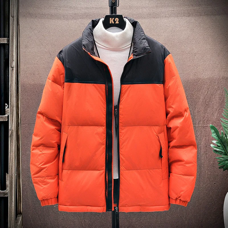 Winter Fashion Brand North Parkas Mixed Colors Couple Cotton Coats Casual Stand Collar Warm Down Puffer Jackets Men/Ladies Top