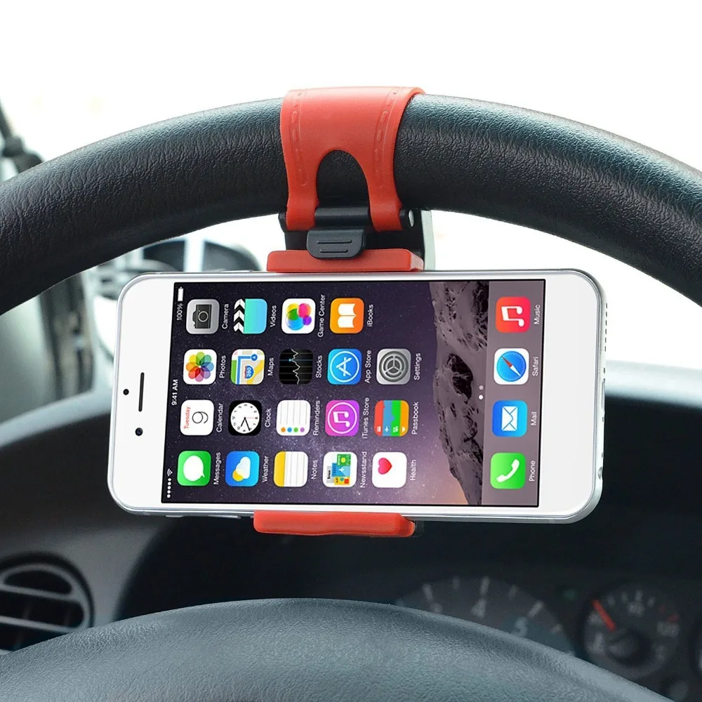 Soporte de teléfono móvil para coche, Mini rejilla de ventilación de aire, montaje de Clip para volante, celular Universal para iPhone, nuevo
