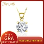 JoyceJelly Мода Серебро для женщин 100% натуральный мех енота меховой Moissanites колье 1 карат, драгоценный камень, свадебное ювелирное изделие, подарки, хорошая бижутерия ювелирные изделия по оптовым ценам