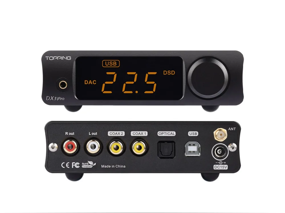 Топпинг DX3 Pro LDAC Edition AK4493 TPA6120A2 Hifi USB Bluetooth DSD512 ЦАП усилитель для наушников