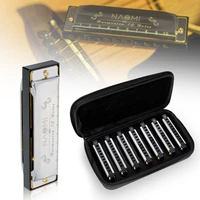 7 pieces harmonica set key of g a bb c d e f with case 7 harmonicas harp pack 10 hole diatonic harmonica