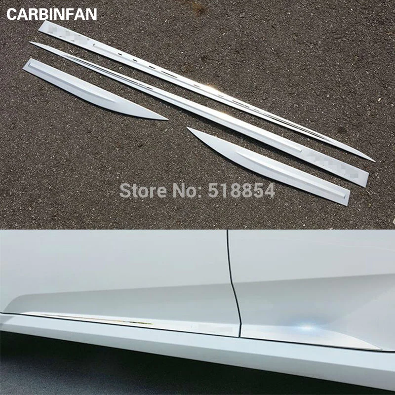 Хромированная или Серебряная накладка на дверь боковая линия декоративная