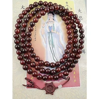 12mm tibetan buddhism 108 red sandalwood prayer bead mala necklace