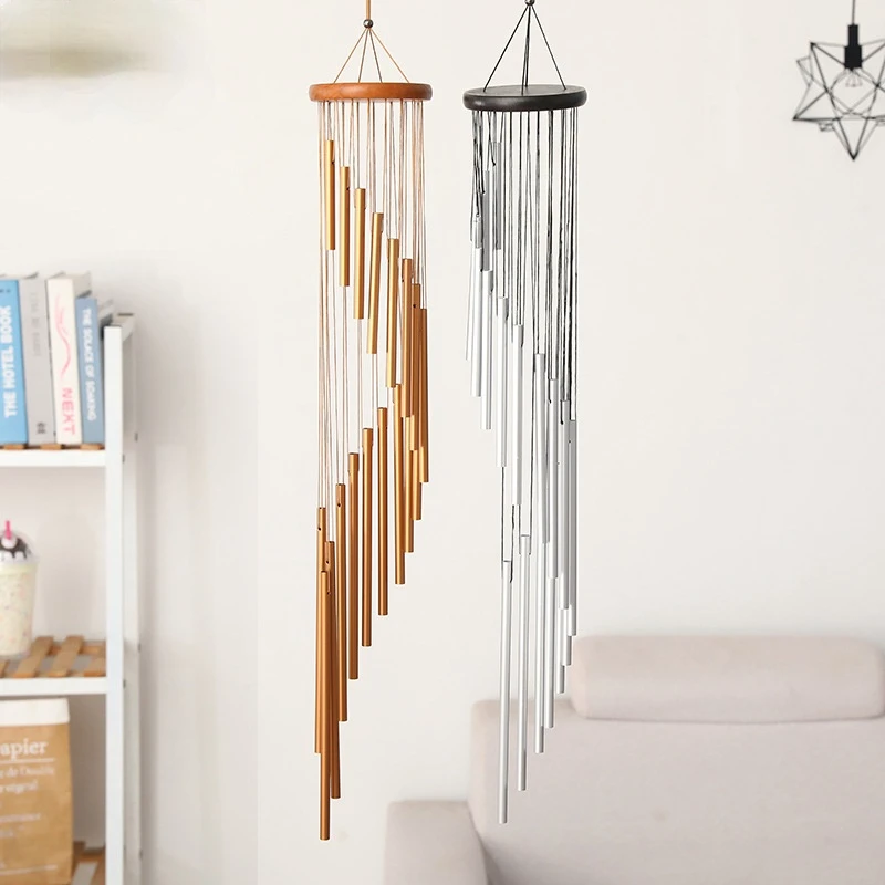 

Nordic style classic pine rotary 18 tube wind chime hanging decoration home metal aluminum tube decoration