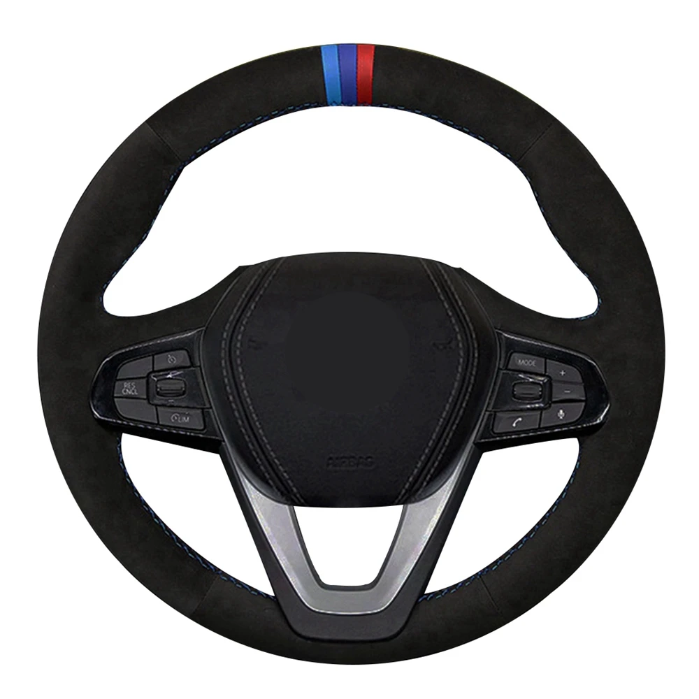 

Car Steering Wheel Cover DIY Hand-stitched Non-slip Black Suede For BMW G20 G21 G30 G31 G32 X3 G01 X4 G02 X5 G05 X7 G07 Z4 G29