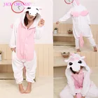 Единорог кигуруми мультфильм Животные костюм Единорог комбинезон пижамы для взрослых пижамы унисекс пижамы, одежда для сна, пижамный комплект