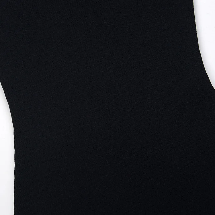 

ENGAGEMENT High Quality 2021 Spring and Summer New Sexy Black Slim Long Slim Hip Knit Vest Skirt