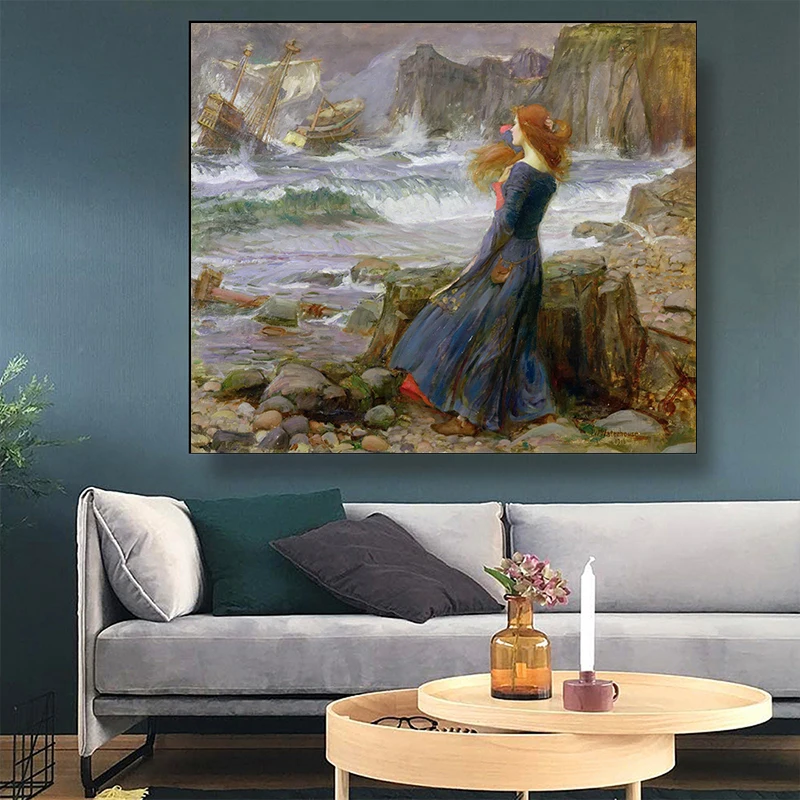 Цитон Вильям Waterhouse Miranda Миранда-Буря Canvas Холст Картина маслом всемирно известное