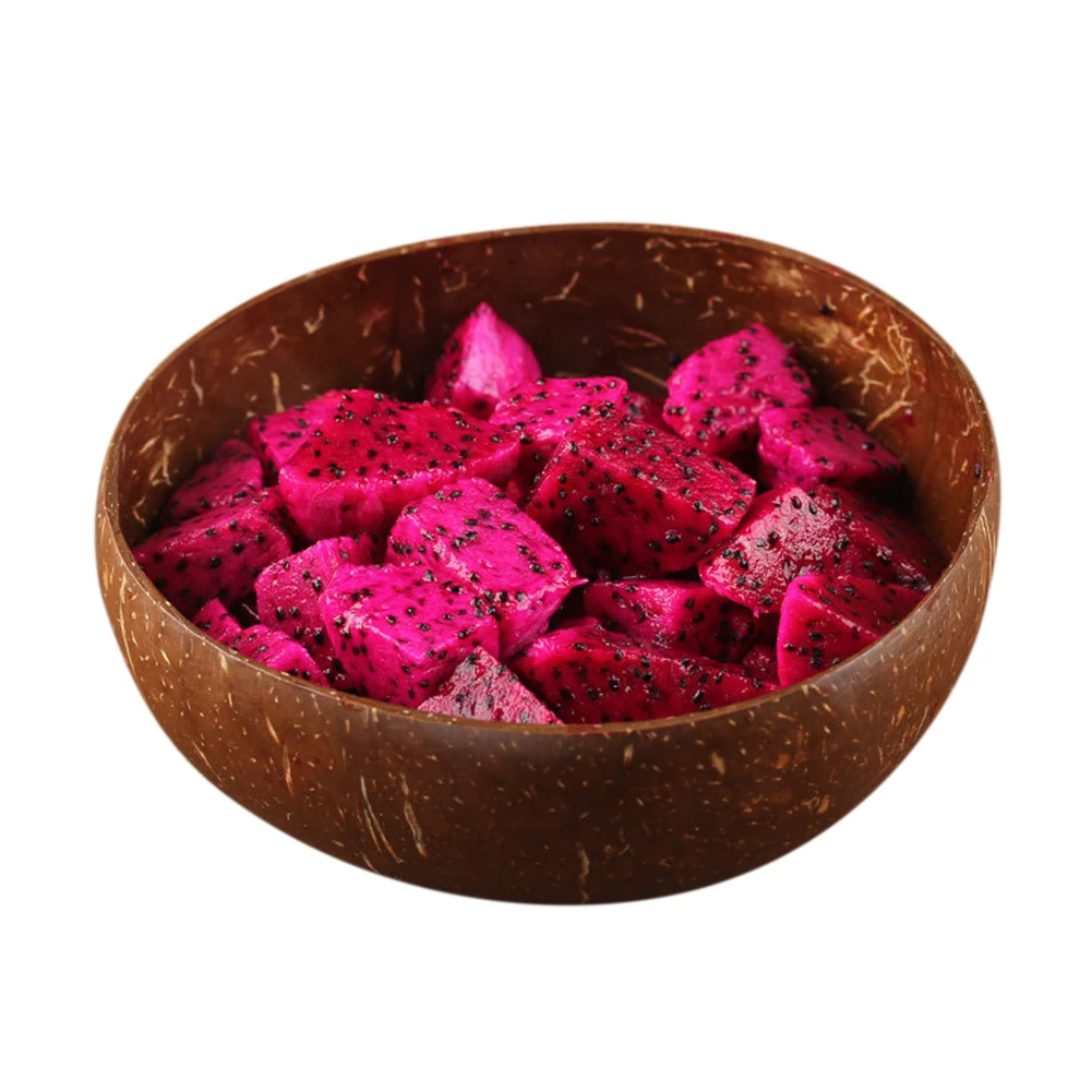 Натуральный кокос Чаша Украшение фруктовый салат лапша рис чаша деревянные