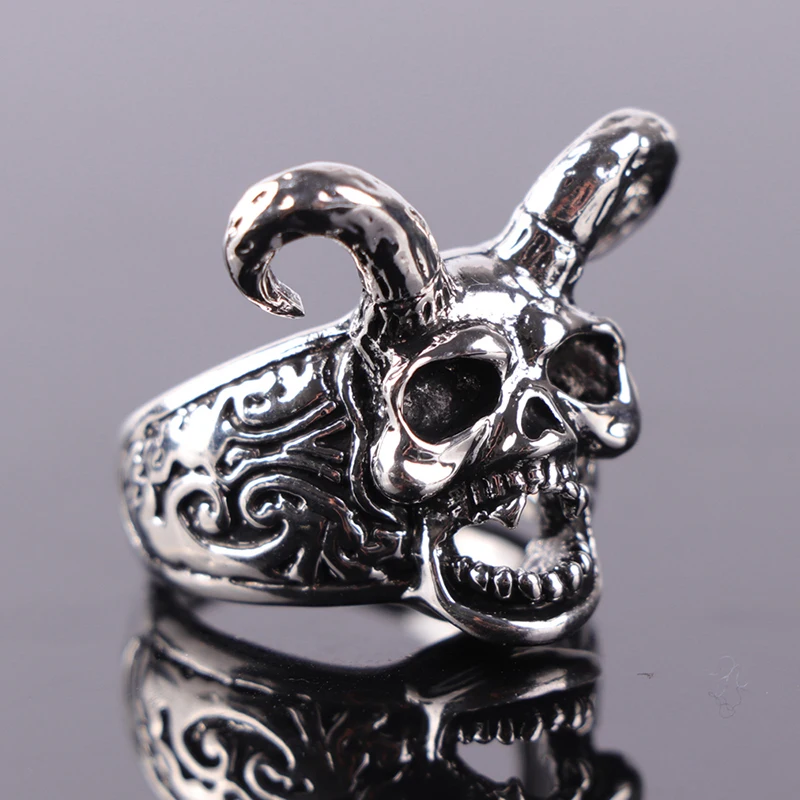 

Classic Retro Male Ring Fashion Punk Style Stainless Steel Sheep Head Ring Accessories Jewelry For Men Best Gift