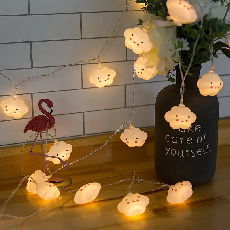 

Улыбающееся лицо Cloud String светильник s Фея светильник Led Decoracion облака детская спальня симпатичные украшения для дома подарок гирлянда Luces; Бол...
