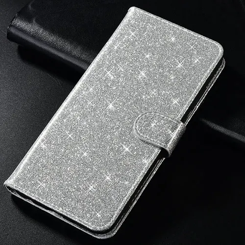Glitter Style-silver Роскошный кожаный чехол-книжка чехол для Huawei honor 7 9 lite 20 8c 8a 8s 8X 7x 7c 7a pro prime 6c 6a чехол для honor 10 lite 10i чехол для телефона - Цвет: Glitter Style-silver