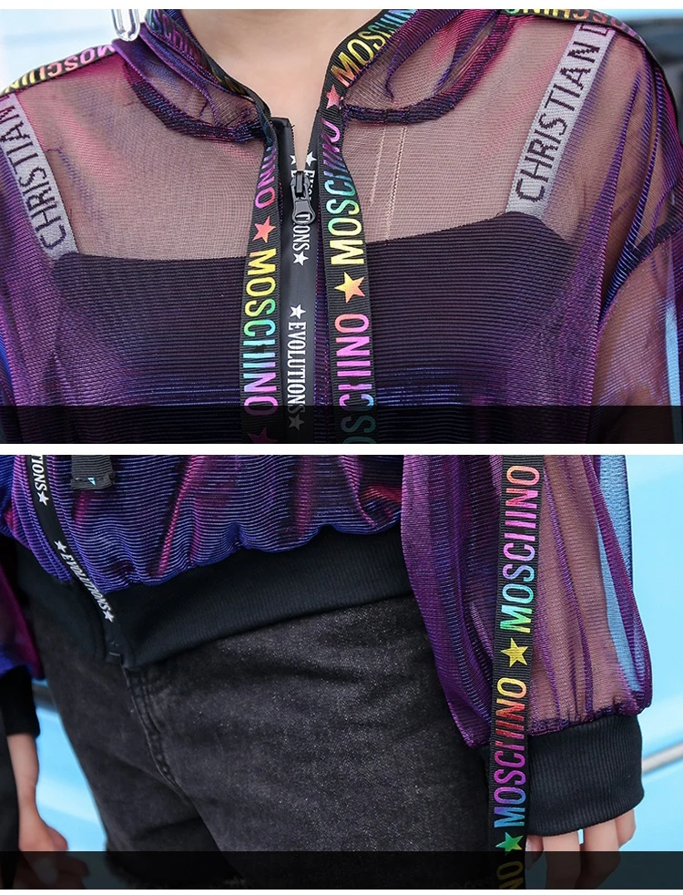 

Sexy Coat Women Jackets Harajuku Coats And Jacket Streetwear Windbreaker 2021 Loose Ribbon Baseball Uniform Sun Summer 803J