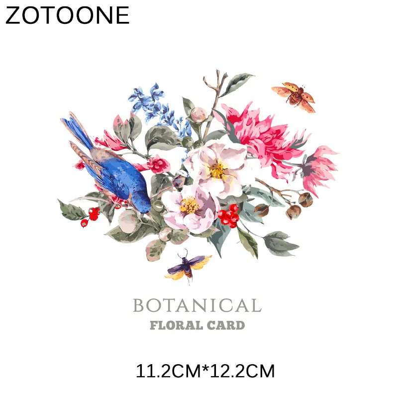 Нашивки ZOTOONE с птицами и цветами наклейки надписью LOVE для детей сделай сам