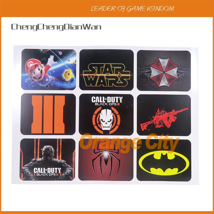 1 комплект = 9 шт наклеек для PS4 наклейка контроллер кожи защитный чехол Крышка Sony