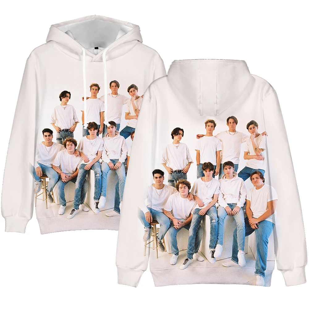 

The Hype House Character Print Men Boys Handsome Boy Sweatshirt Women Girls 3D Pullover Fashion Street Tops White Hoody Hip Hop