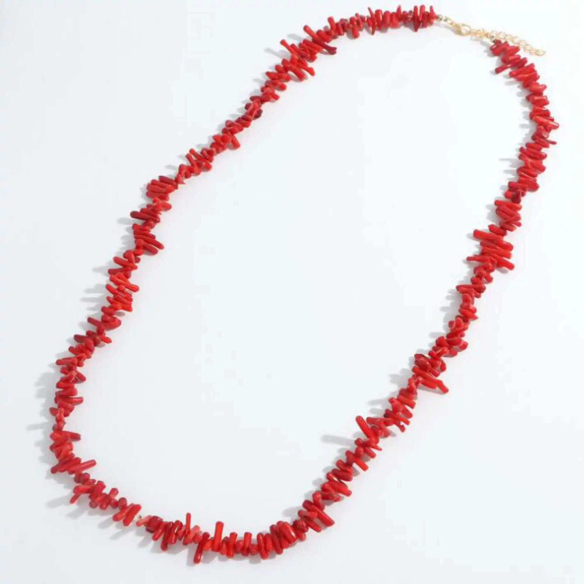 

Natural Red dogtooth coral branch gemstone gold necklace Meditation Inspiration Pray Wrist Mental Practice Buddhism Blessing