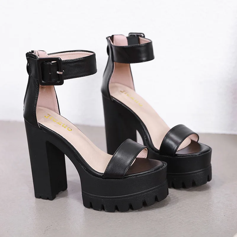 Новые Классические сандалии на высокой платформе с леопардовым принтом