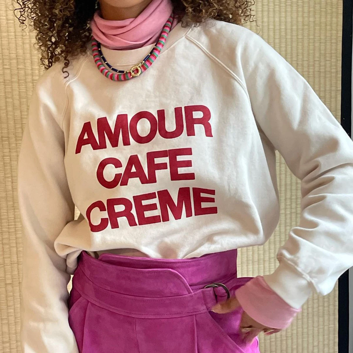 

Letter Print Sweatshirt Women Autumn Winter 2021 Round Neck Casual Oversized Sweaters Tops Femme Fasion Pullover Hoodie