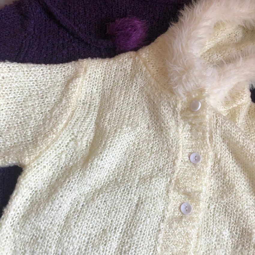 4 цвета осень kawaii короткий pull femme sweter пушистый hairball меховой воротник с капюшоном укороченный свитер Женский вязаный кардиган